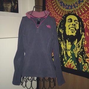 North Face Quarter Zip Fleece Pull Over